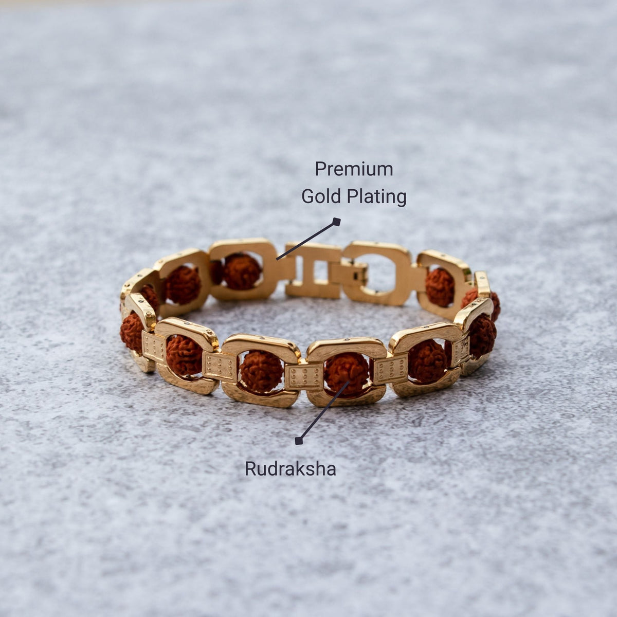 Gold Plated Essential Rudraksha Rakhi Hamper