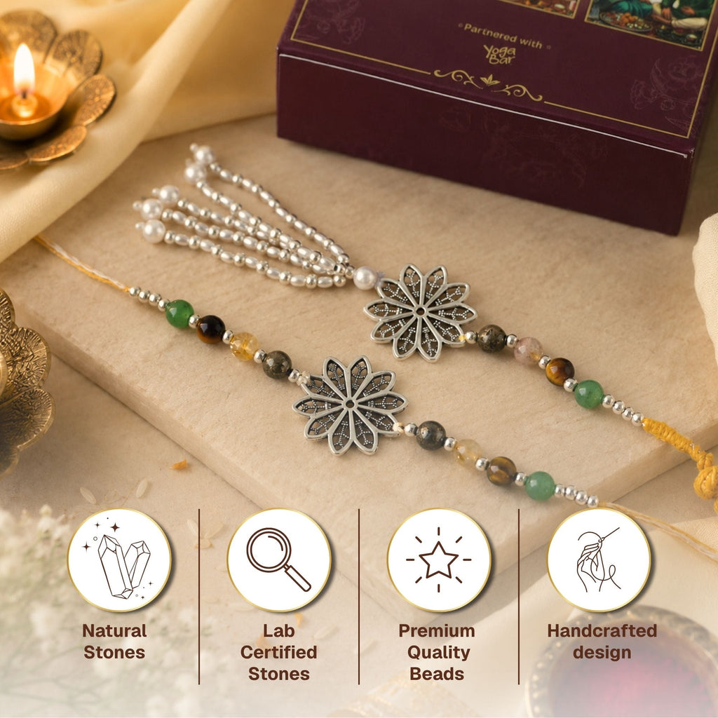 Money Magnet Floral Rakhi with Loomba